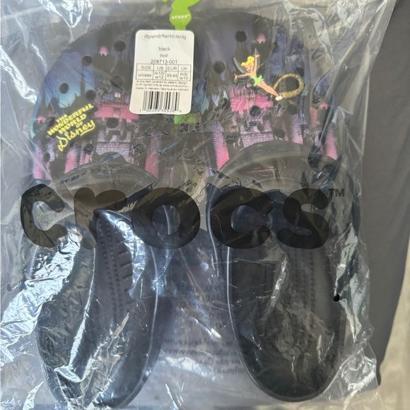 Disney Parks Tinker Bell Wonderful World of Disney 100th Crocs Purple 10M/12W - Picture 4 of 12